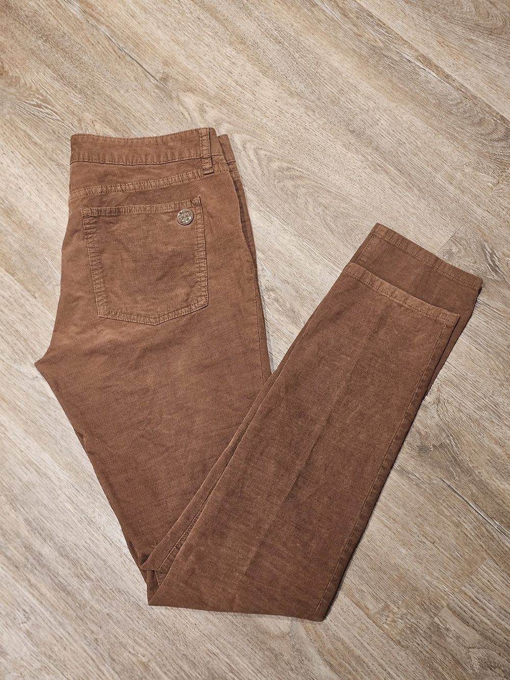 Tory Burch Ivy Super Skinny Corduroy Pants Brown Size 31